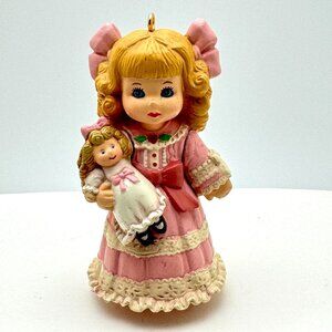 Enesco 1988 Treasury Of Christmas Ornaments Pretty Baby Hanging Ornament in Box